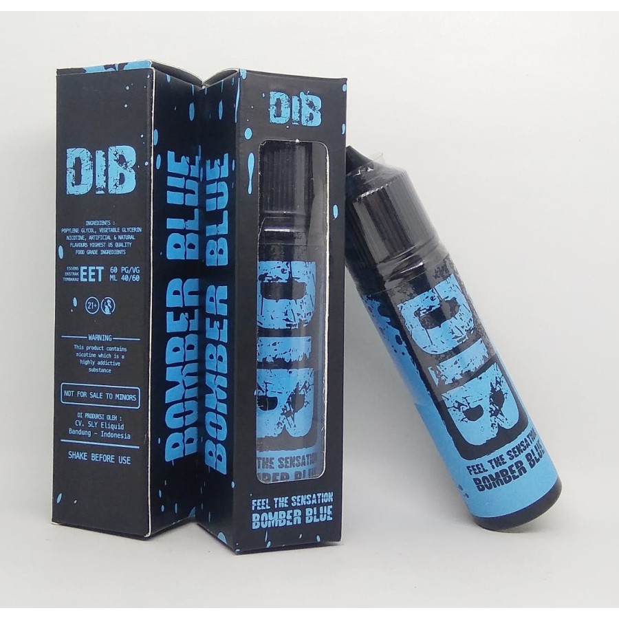 DIB bomber blue 60ml 3mg glu killer by sly eliquid berpita cukai