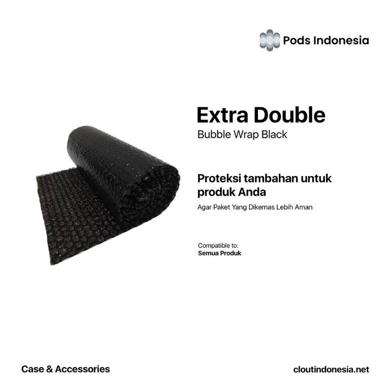 

Extra Double Bubble Wrap Black by Hedset Indonesia Murah