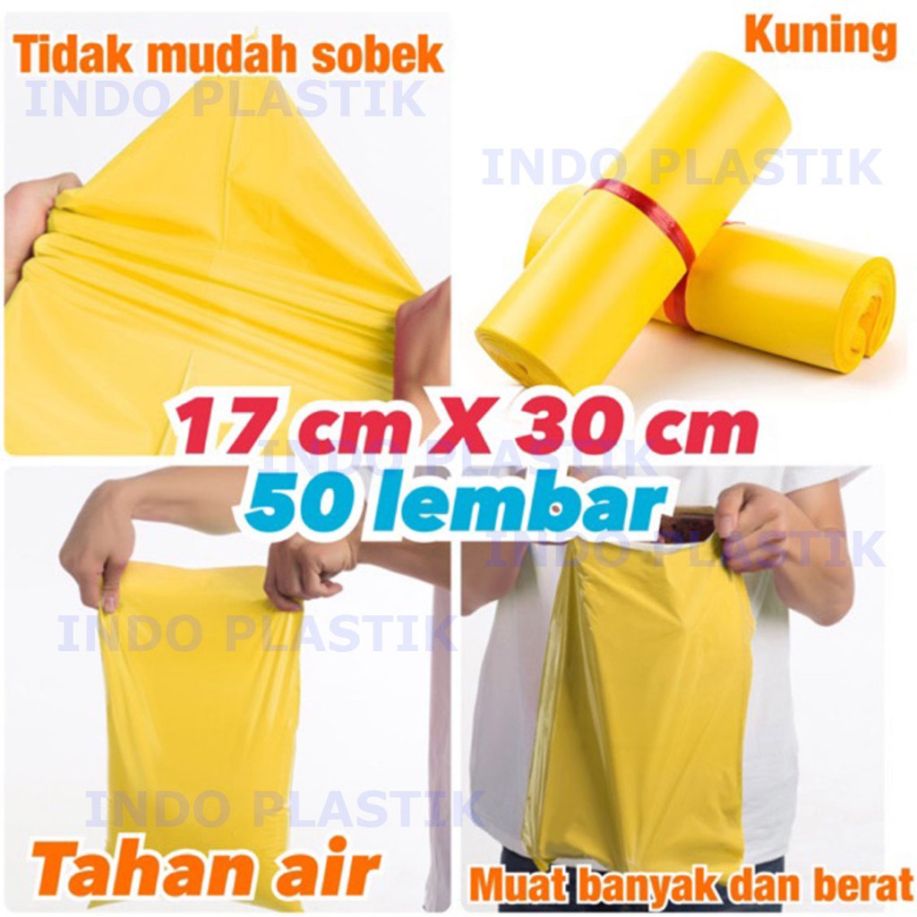 

PLASTIK POLYMAILER WARNA 17X30CM ISI 50 LEMBAR - PLASTIK PACKING 17X30CM - PLASTIK PACKING
