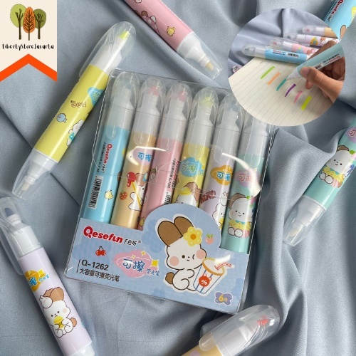 

Highlighter Erasable Quesefun Bisa Di Hapus Gambar Kelinci Alat Tulis Kantor Kado Unik Warna Pastel Murah Terjangkau Ready