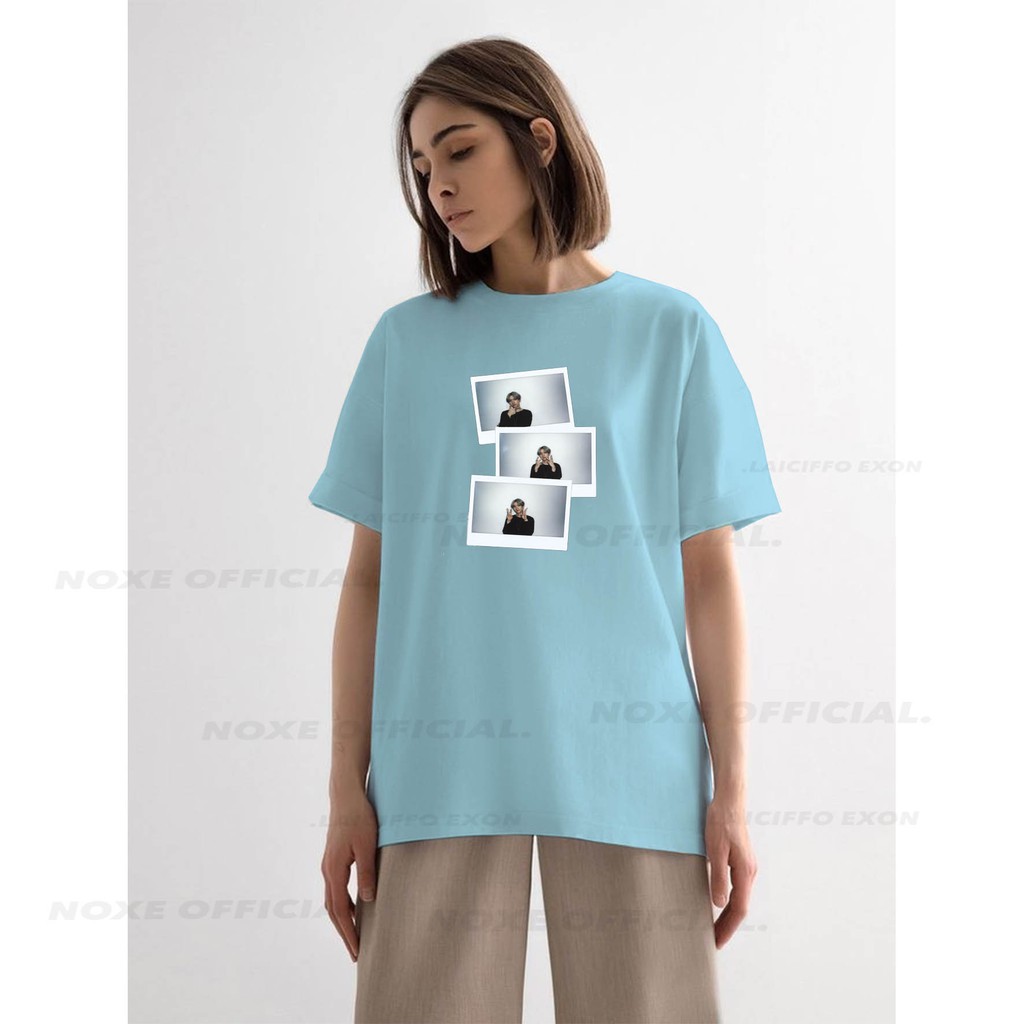 BAJU KAOS PRIA DAN WANITA / OVERSIZED TEE / ATASAN BIG SIZE GAMBAR BAEKHYUN EXO KPOP KOREA