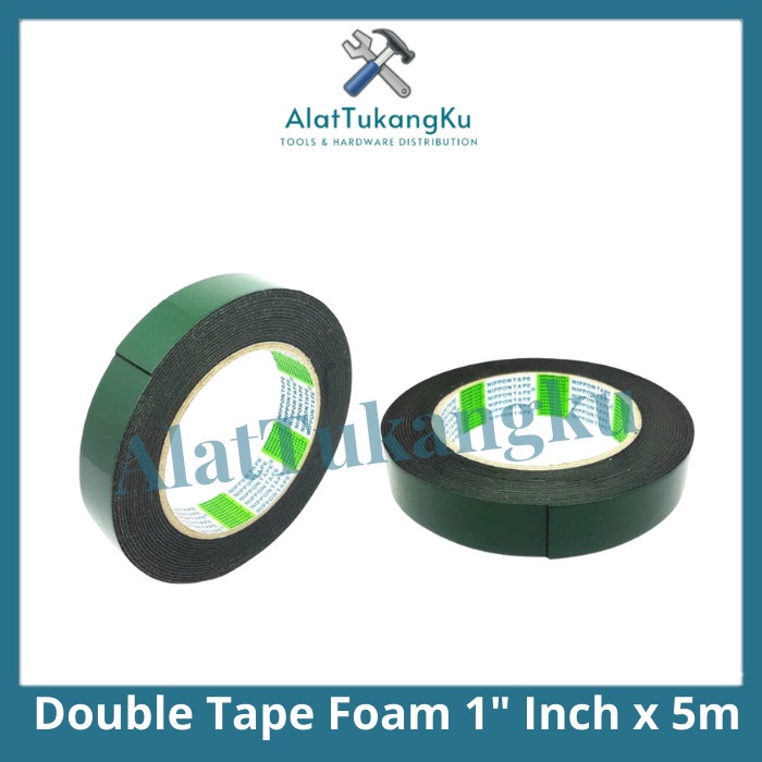 

Isolasi Hijau Double Tape 22 mm 1" Inch x 5m Solatip Lakban Isolasi Bolak Balik Hijau Busa 3M