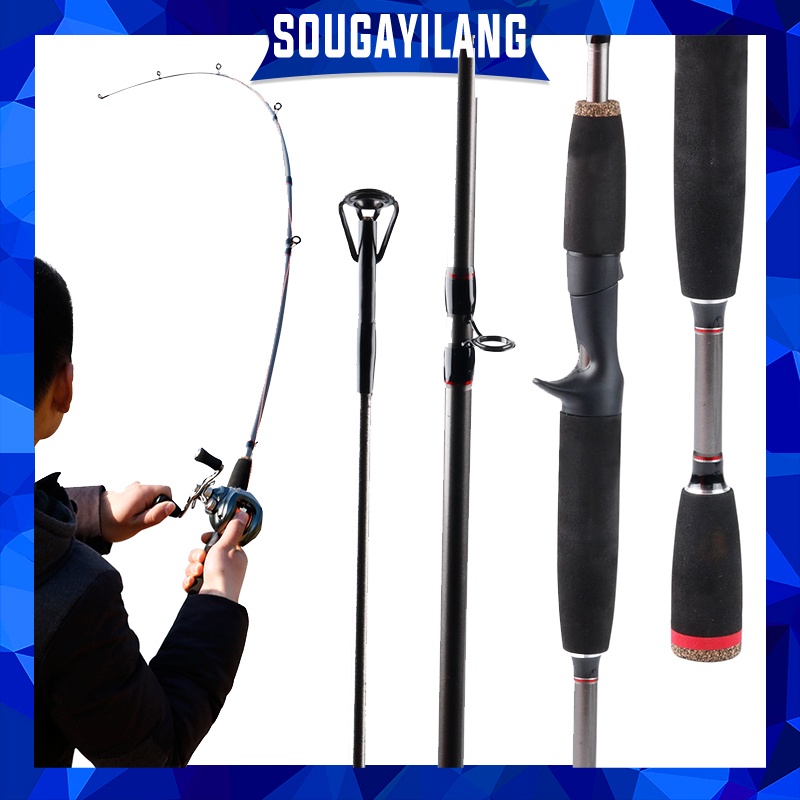 Joran Pancing Spinning Casting Fishing Rod Portabel EVA Handle Baitcasting Tahan Aus Kekuatan Tinggi Light Fishing Rod 2 Bagian Fishing Tackle untuk Air Tawar Sungai Danau Outdoor Fishing Rod