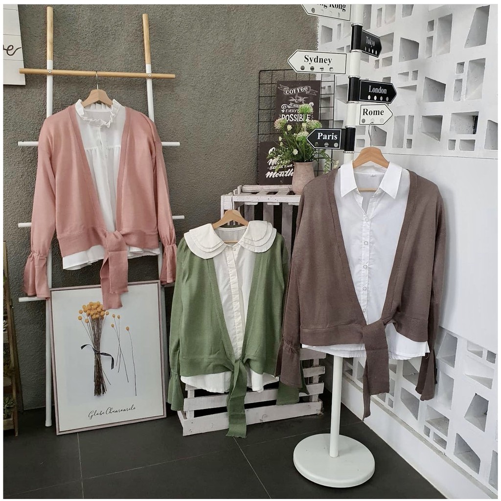 Leta cardigan rajut atasan wanita kekinian