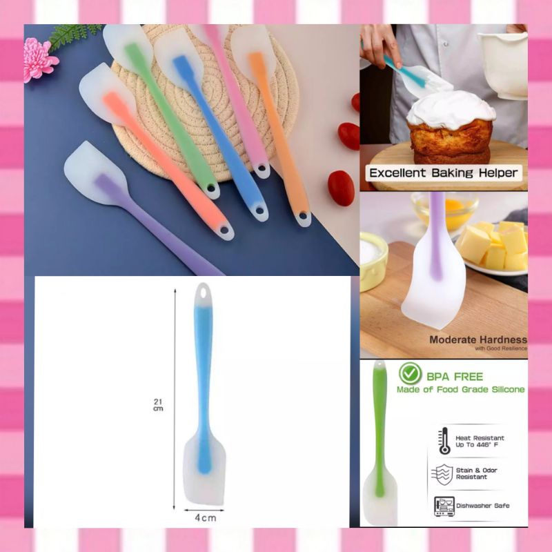 Spatula silikon transparant 21cm anti panas bahan silikon