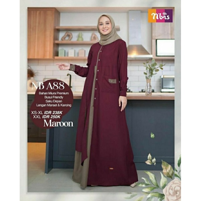 Gamis Nb a88 maroon