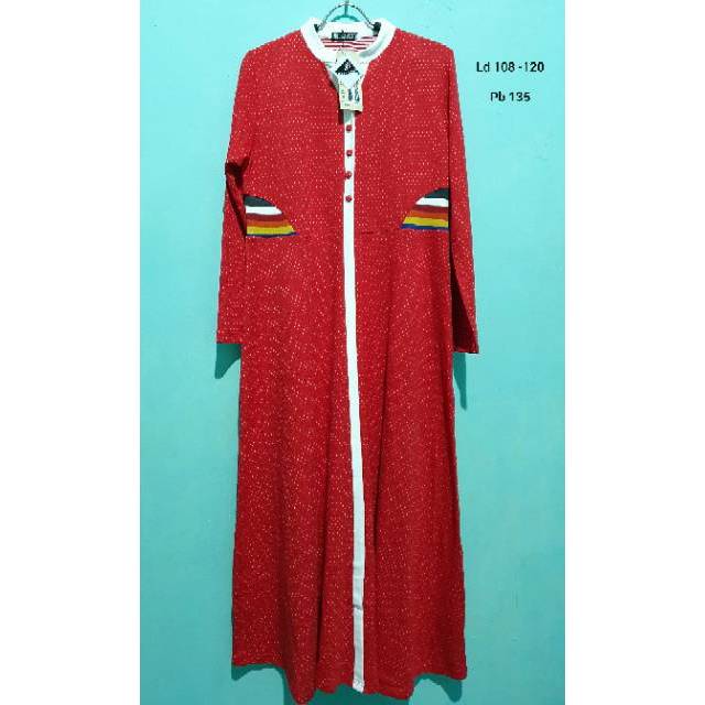 Gamis kaos import gamis murah jumbo gamis busui trendy gamis motif merah tutul gamis import super