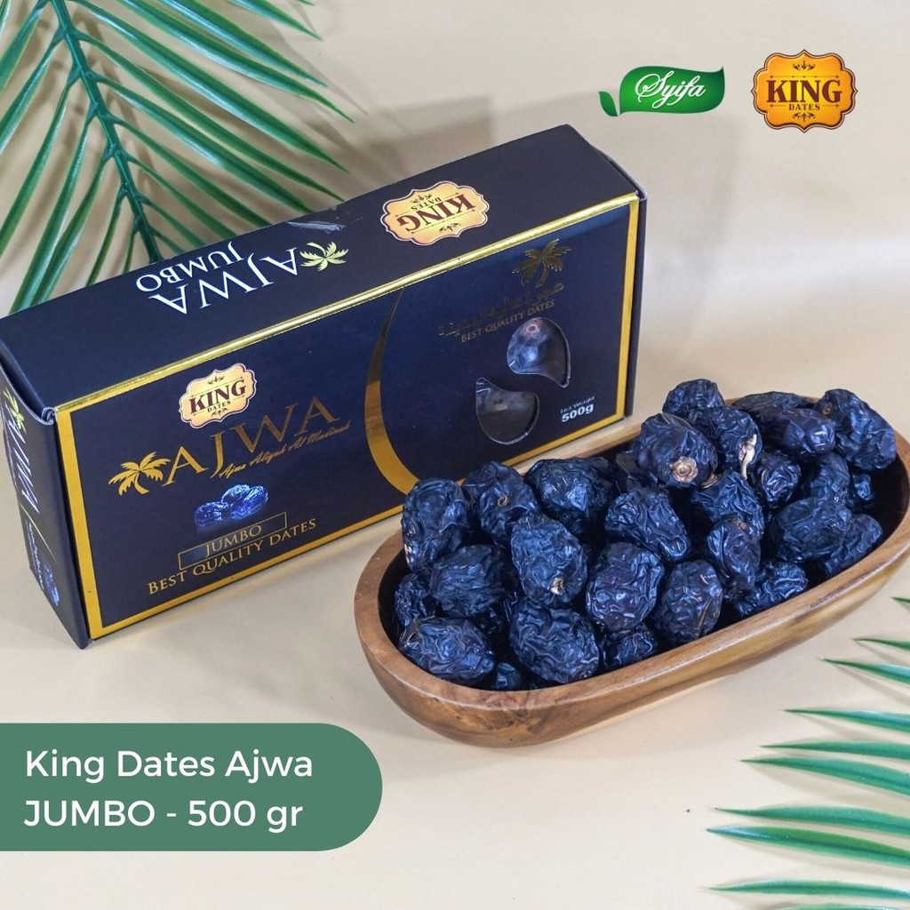 

Prince Dates Buah Kurma Ajwa MIX JUMBO + PREMIUM Isi 500 Gram & 250 Gram