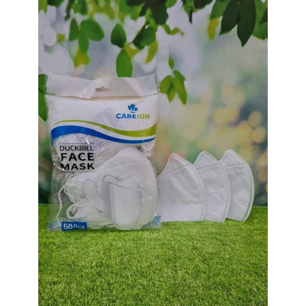 Duckbill careion putih garis isi 50 pc