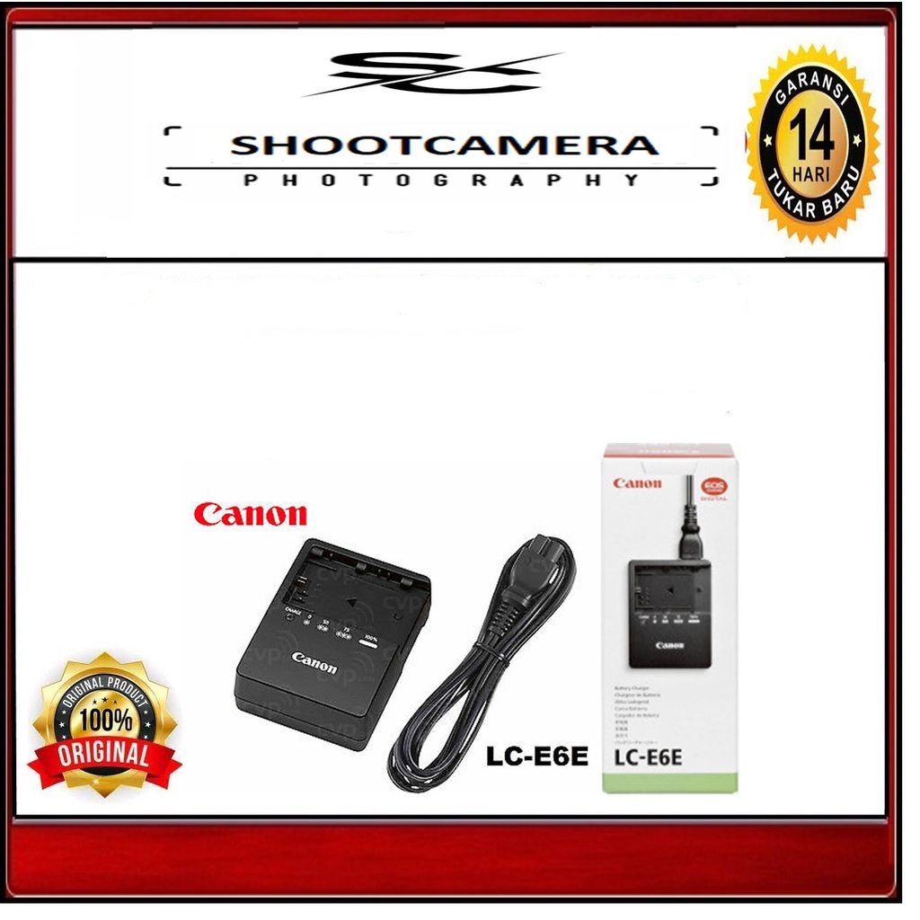 Charger Canon LC E6E For Battery LP-E6 ORIGINAL