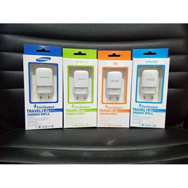 PROMO TC TRAVEL CHARGER DELL BRANDED SAMSUNG OPPO XIAOMI VIVO TERMURAH 2A FASTCHARGING