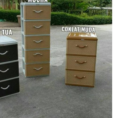 ➶ laci plastik akako rotan susun 4 /lemari plastik akako laci susun 4 ➤