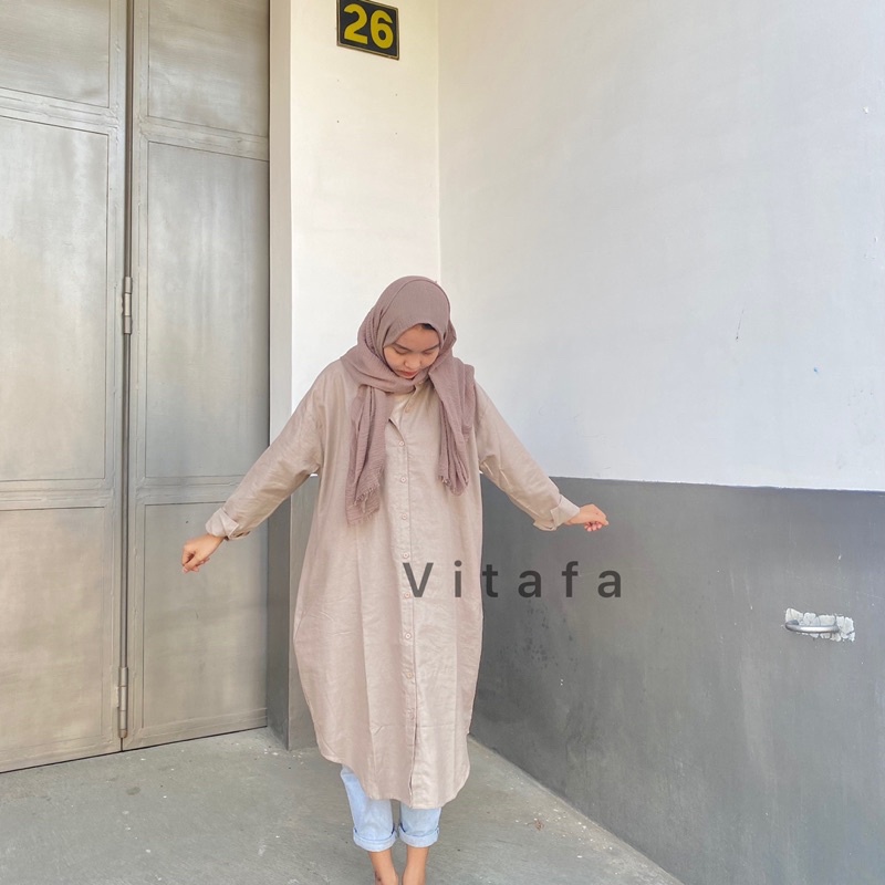 OVERSIZE MIDI DRESS | LINEN DRESS BYVITAFAID