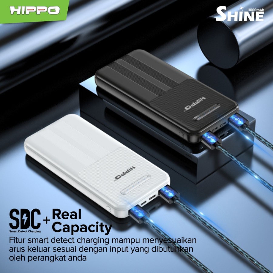 Hippo Shine Power Bank 10000 mAh Smart Detect Charging