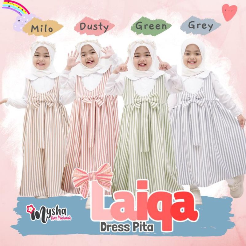 GAMIS ANAK PEREMPUAN 2-8 TAHUN MOTIF SALUR BAJU MUSLIM DRES LUCU PAKAIAN ANAK PEREMPUAN