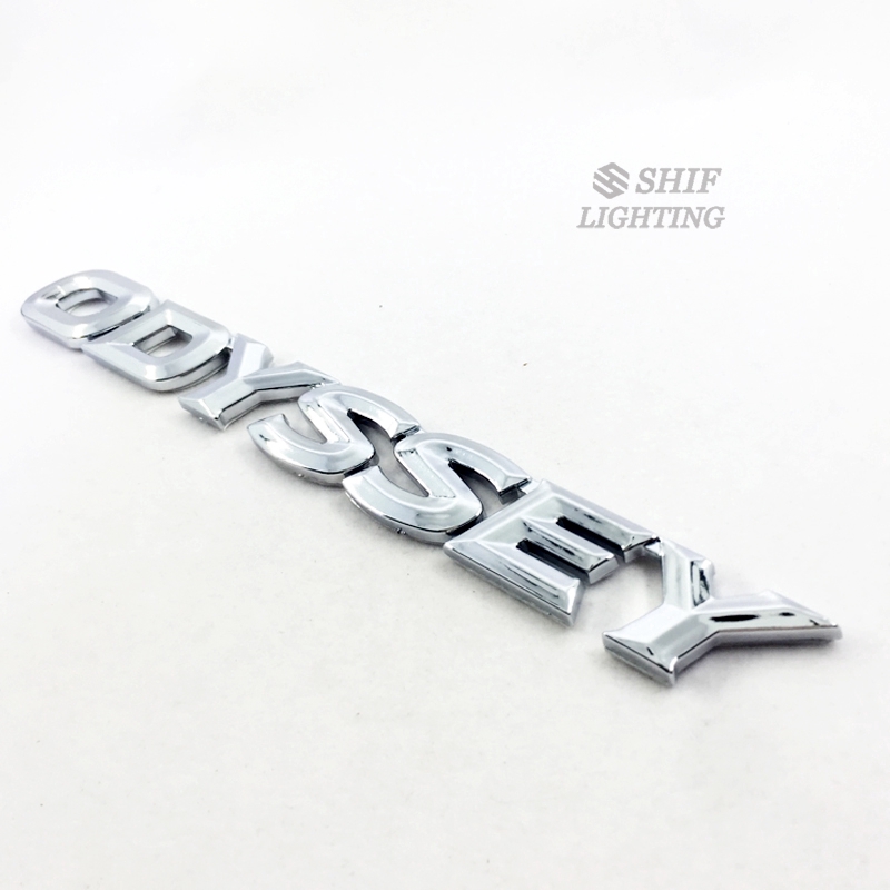 1 x ABS Chrome ODYSSEY Letter Logo Car Auto Rear Trunk Emblem Badge Sticker Decal For HONDA ODYSSEY