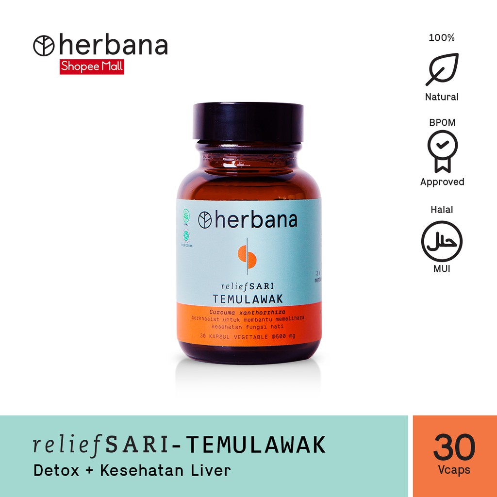 Jual Herbana Relief Sari Temulawak 30 Kapsul Shopee Indonesia