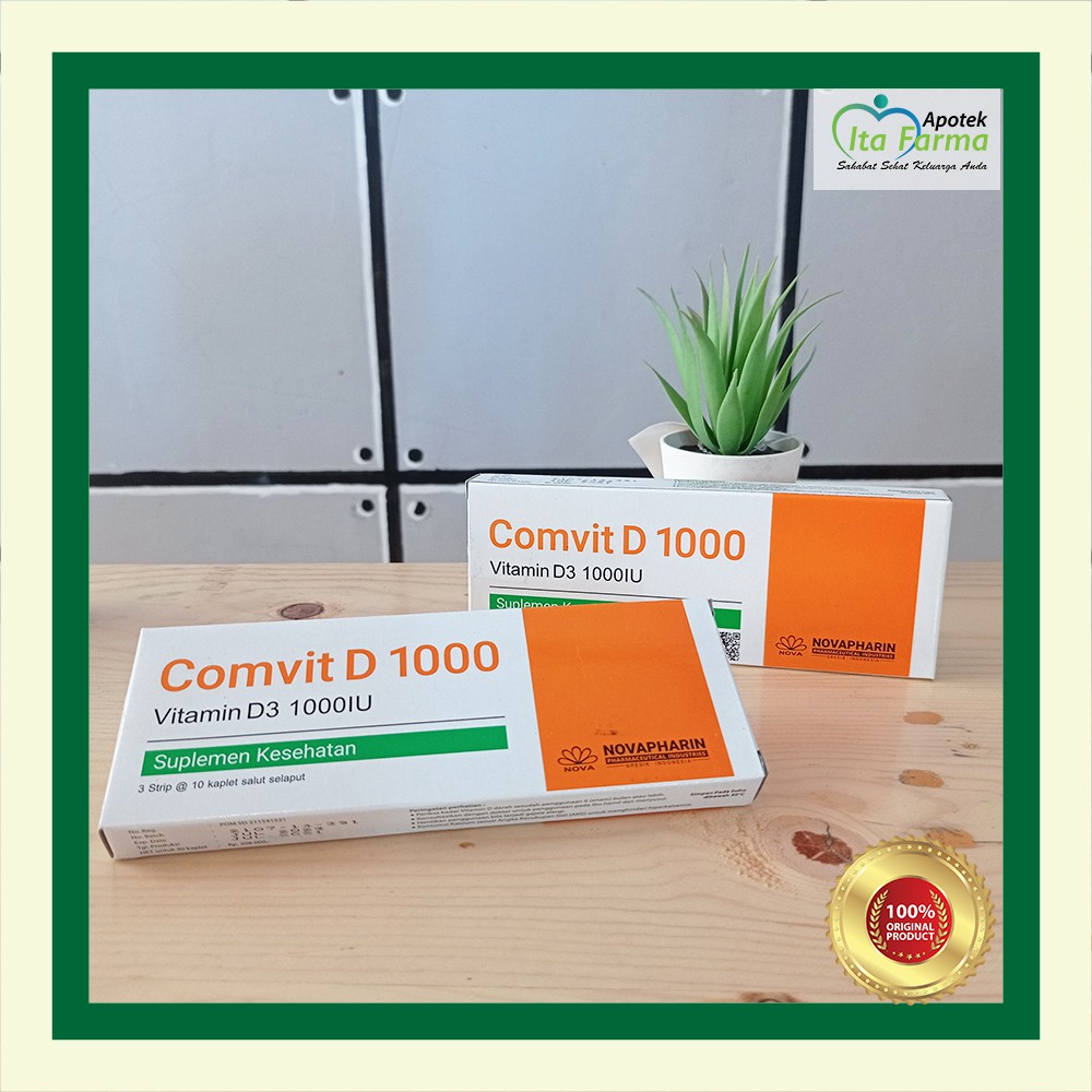 MURAH VITAMIN D 1000 IU COMVIT D HARGA PERBOX ISI 30