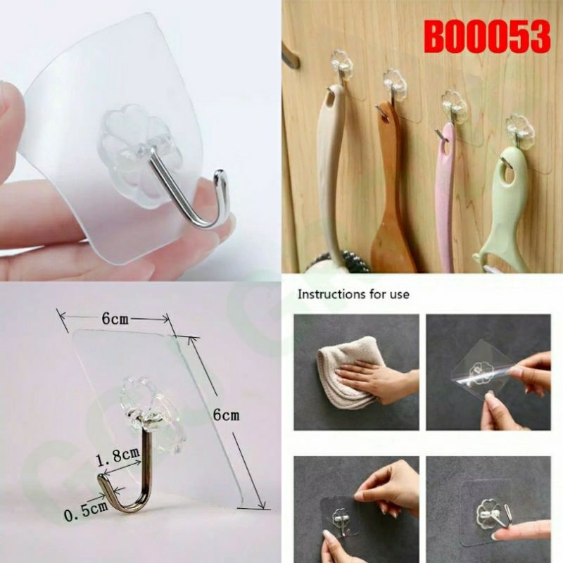 ( B053 ) GANTUNGAN BAJU TEMPEL / POWER HOOK MULTI FUNGSI / HARGA GROSIR