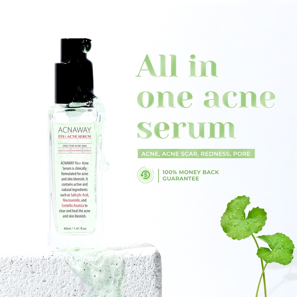 ACNAWAY Fix + Acne Serum Salicylic Acid 2% + Niacinamide + Centella Original Skincare