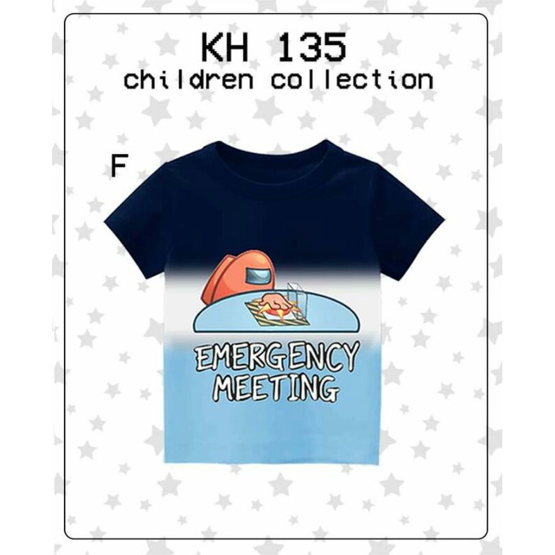 KH135 KAOS AMONG (bahan katun), Print