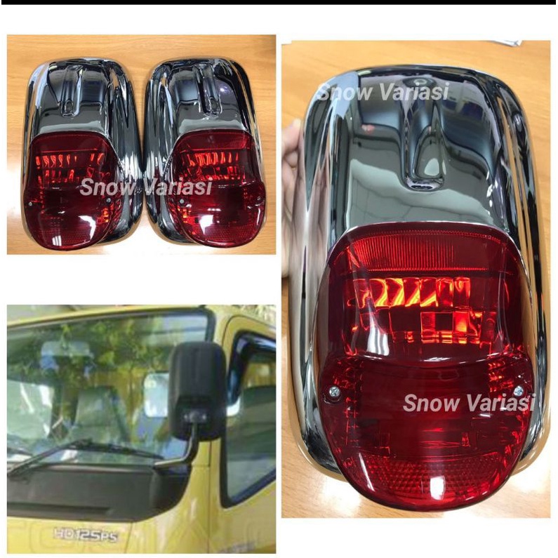 Cover spion mitsubishi canter chrome red mica