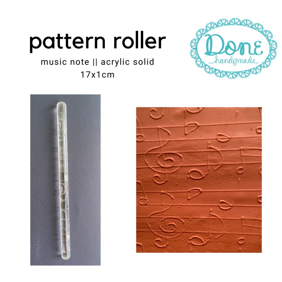 Clay roller motif pattern roller music note alat clay fondant roller 2