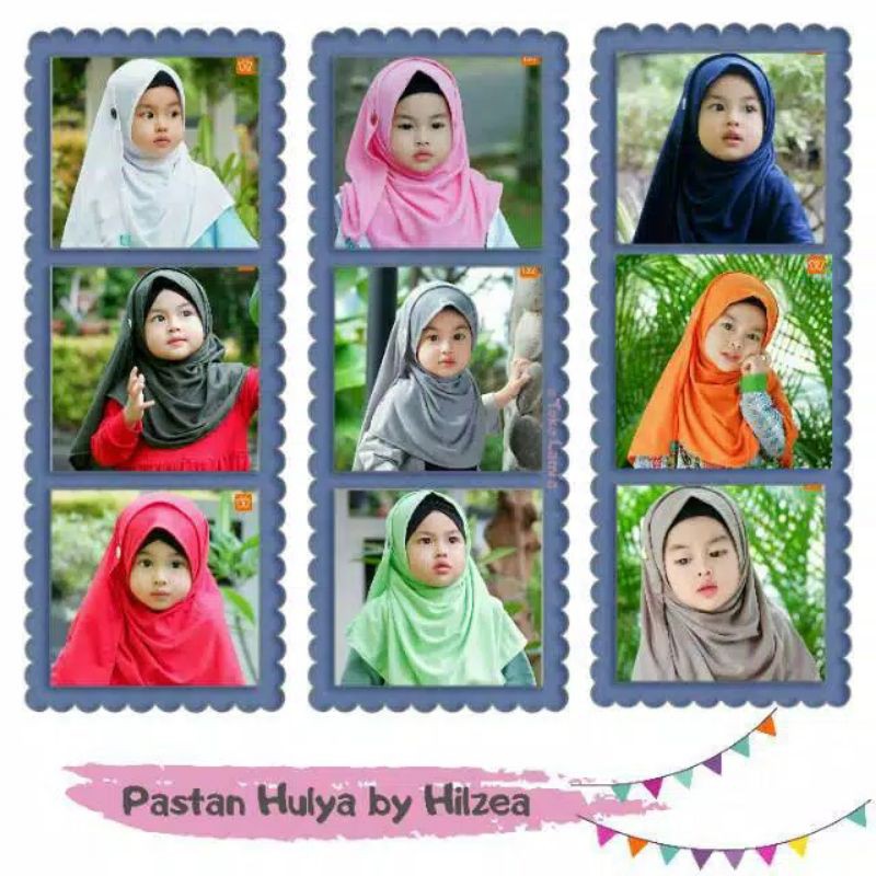Hilzea Jilbab Anak Pashmina Instan Anak Size M dan L 7-12Tahun