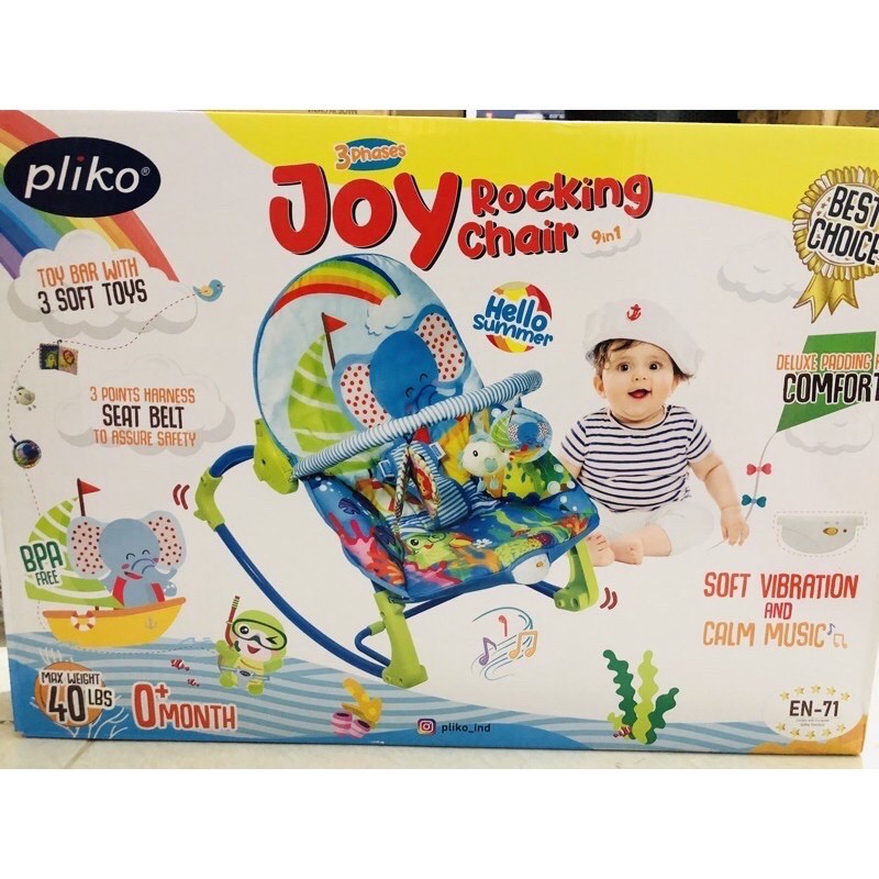 PLIKO JOY ROCKING CHAIR PK 313/ KURSI GOYANG/ BOUNCER Ayunan Bayi/Piccola Kursi bayi