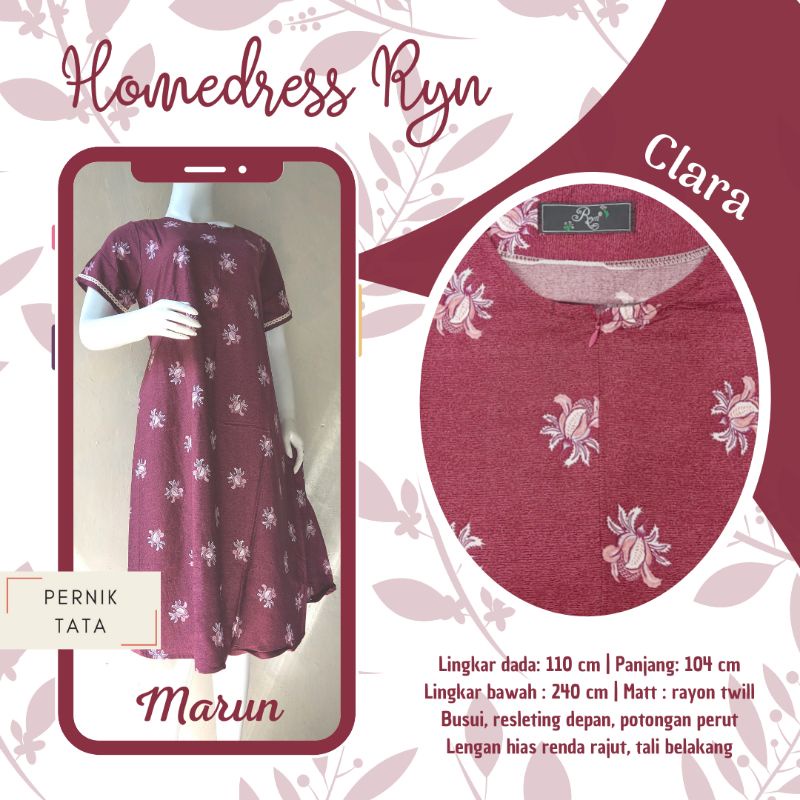 Homedress CLARA ori by Ryn - Daster Arab Premium Rayon Twill