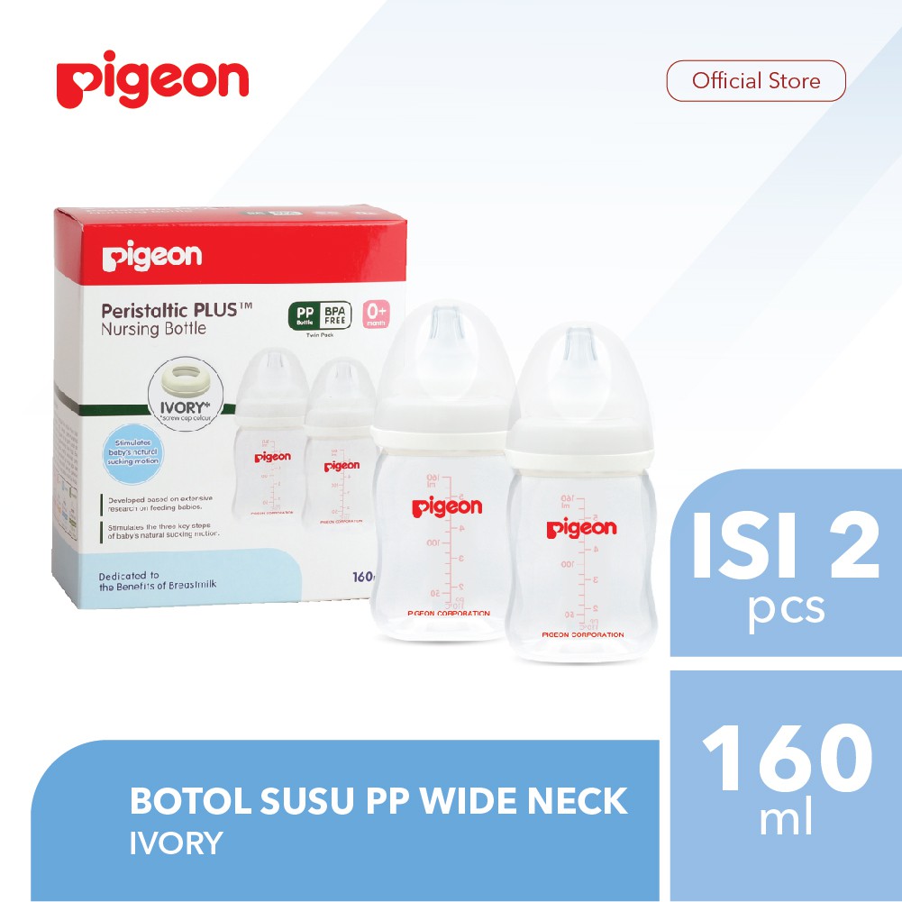 PIGEON Botol Susu Wide Neck 160Ml Isi 2 Pcs | Shopee Indonesia