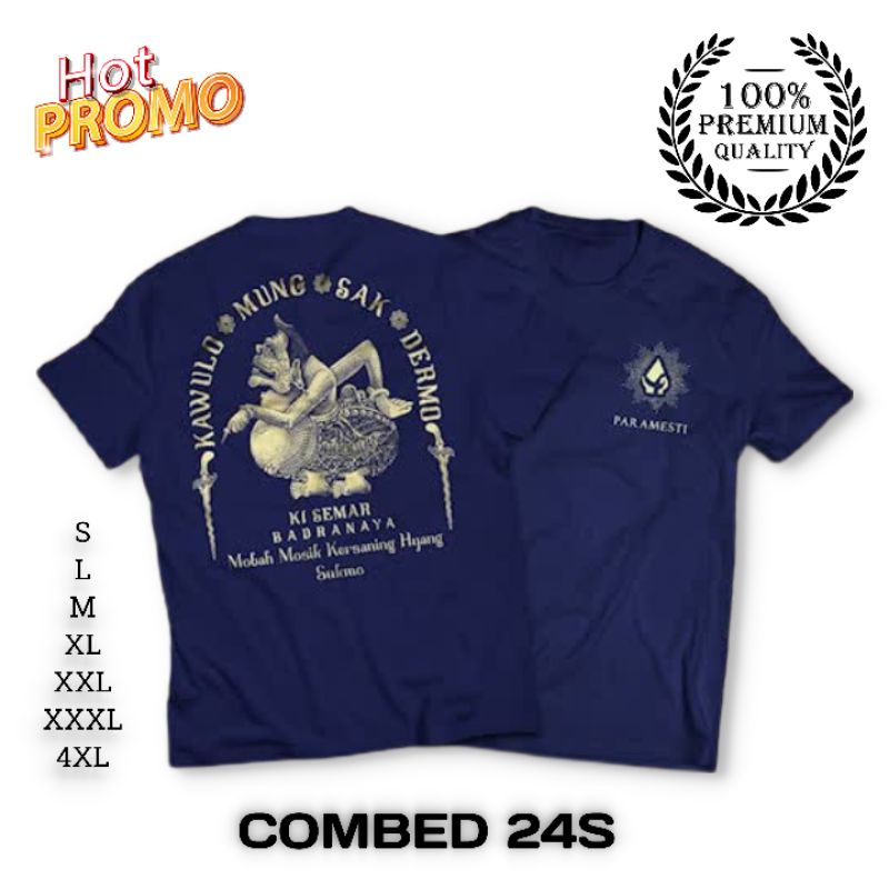 Kaos Distro Asli Paramesti Magetan Gambar Semar Kaos Combed Oblong Lengan Pendek