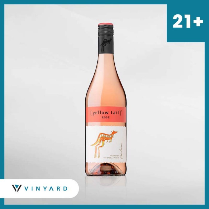 Yellow Tail Rose 750 Ml ( Original &amp; Resmi By Vinyard )