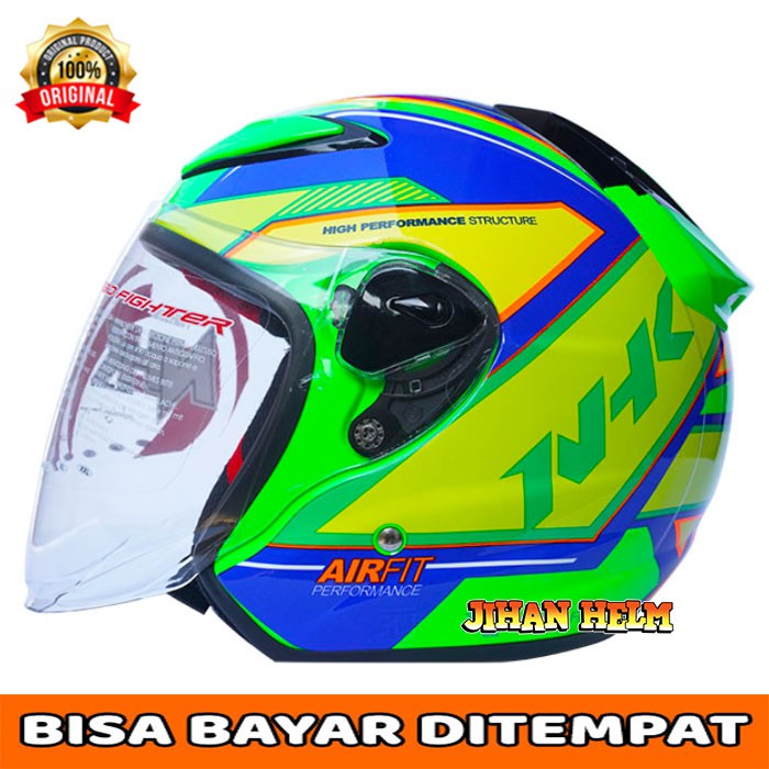 HELM / NHK / HELM NHK / HELM NHK R6 AIRFIT GREEN FLUO YELLOW FLUO TERMURAH