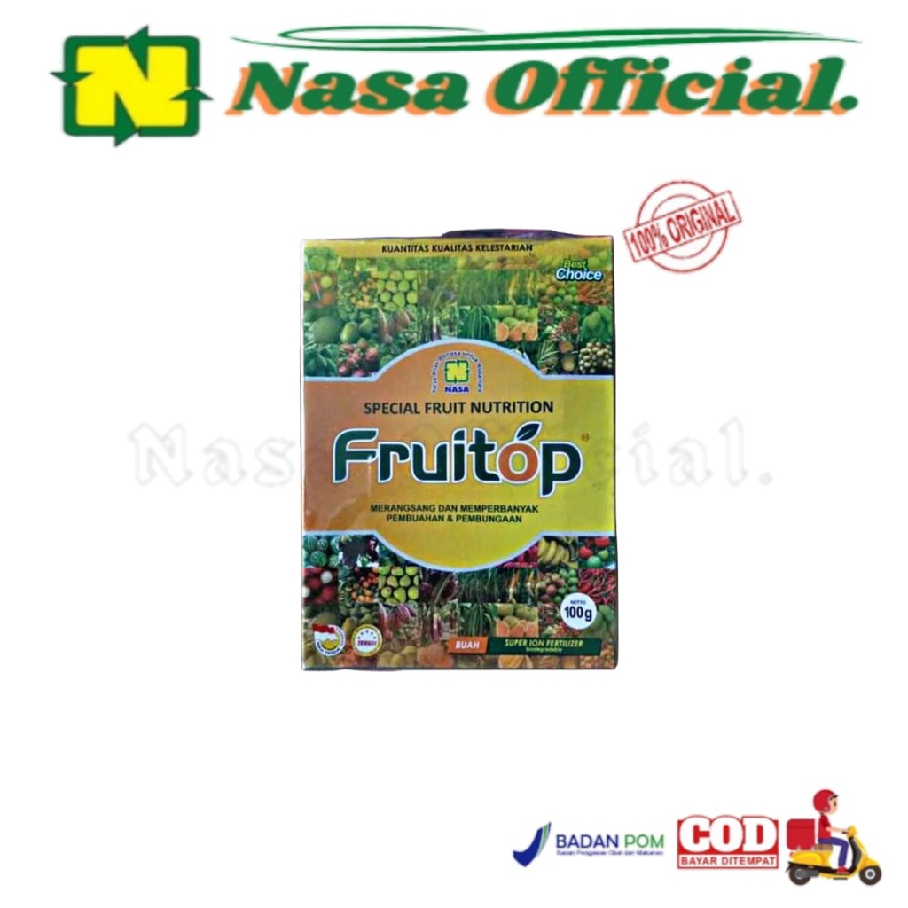 FRUITOP NASA 100 Gr PUPUK ORGANIK / PUPUK PELEBAT BUAH PUPUK PERANGSANG BUAH PUPUK SERBUK NASA PUPUK