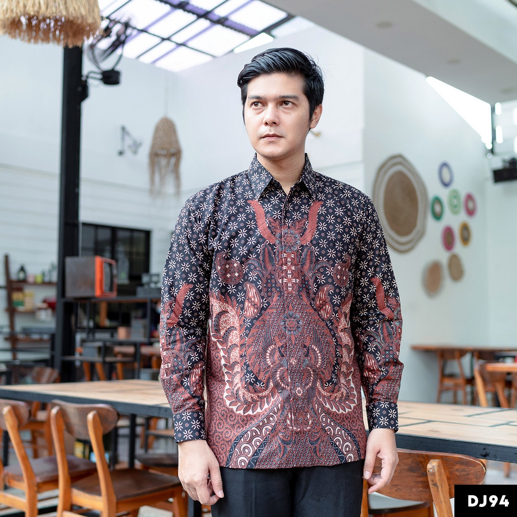kemeja pria batik kombinasi | baju kemeja kombinasi batik pria | kemeja pria dewasa kombinai batik |
