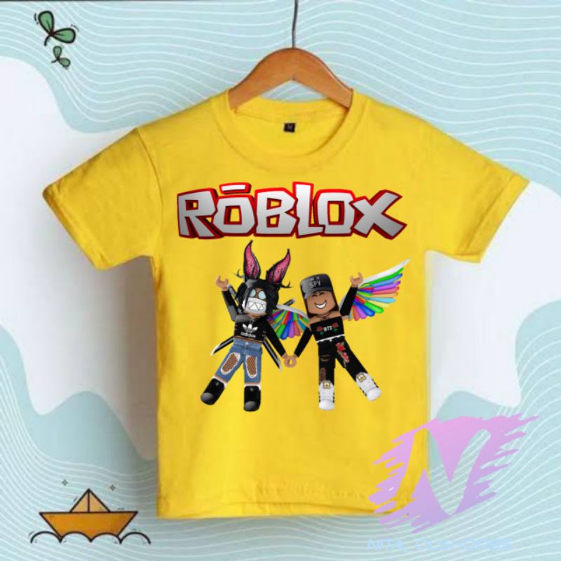 baju kaos anak karakter roblox minicraft girlskids