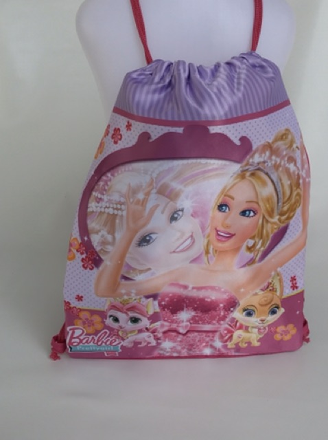 Tas ransel anak sekolah serut / sling bag tk -sd -smp / sport bag / string bag barbie