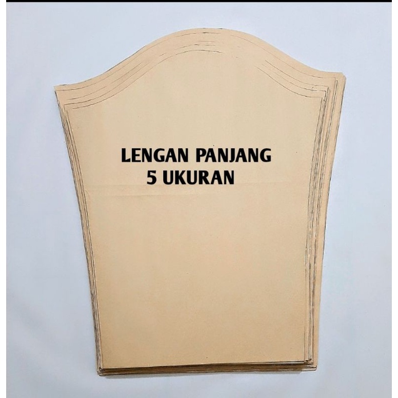 POLA KEMEJA PRIA DEWASA 5 UKURAN ( SATU SET)