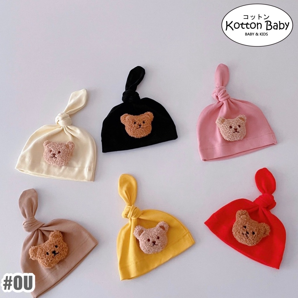 0-3 thn || Topi Bayi Newborn Anak Polos Kupluk Karakter Lucu Emen Anak Impor Catalog OIMG OU