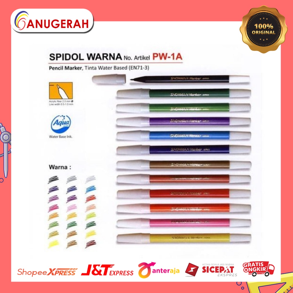 

SNOWMAN PW-1A SPIDOL KECIL LEPASAN WARNA