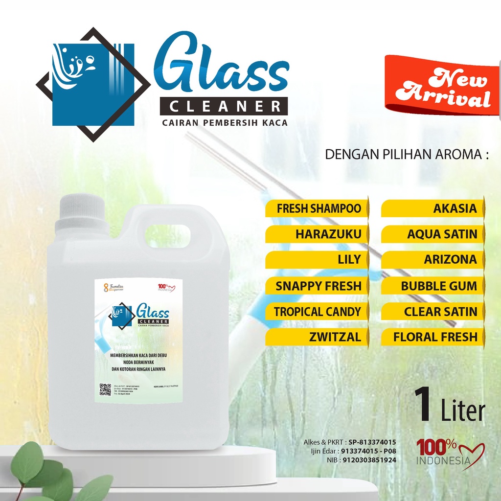 Pembersih Kaca Pembersih Cermin Pembersih Jendela 1 Liter Aroma Wangi