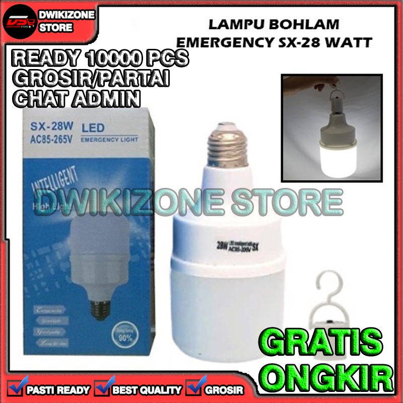 [DZS] BOHLAM LAMPU LED EMERGENCY AJAIB SENTUH 28 WATT DARURAT DISENTUH PUTIH WHITE