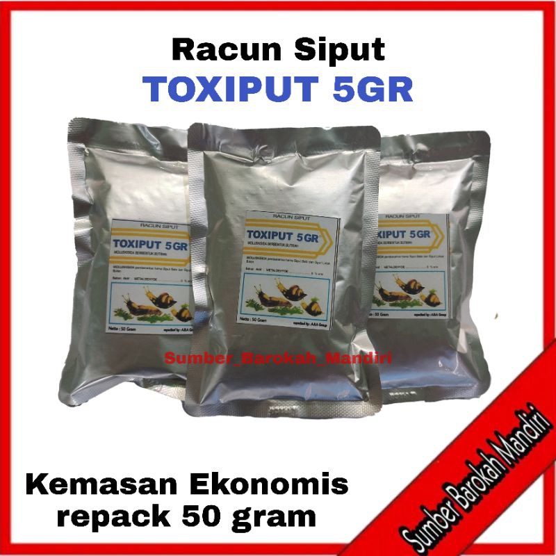 Toxiput moluskisida repack 50 gr pembasmi siput tanaman hama siput racun siput