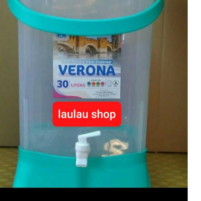 Drink Jar Ezy Verona 30 Liter Arizona / Tempat Air Minum / Ember + Keran / Aquarium Es Buah Kelapa <