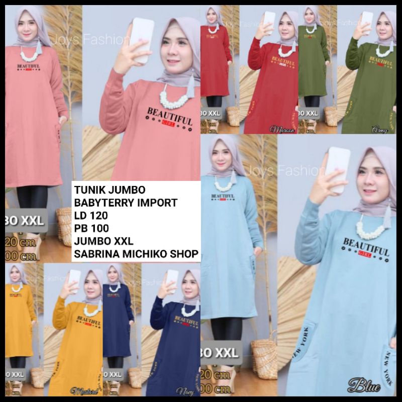BAJU TUNIK XXL JUMBO LD 120 BEAUTIFUL