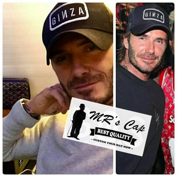 Topi Trucker Jaring HAT GiNZA DAViD BECKHAM polos custom Pria Wanita