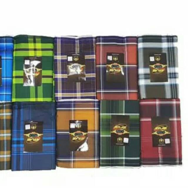 Terlaris Sarung Tenun Atlas Favorit 750 Original Premium Motif Kotak Grosir Murah