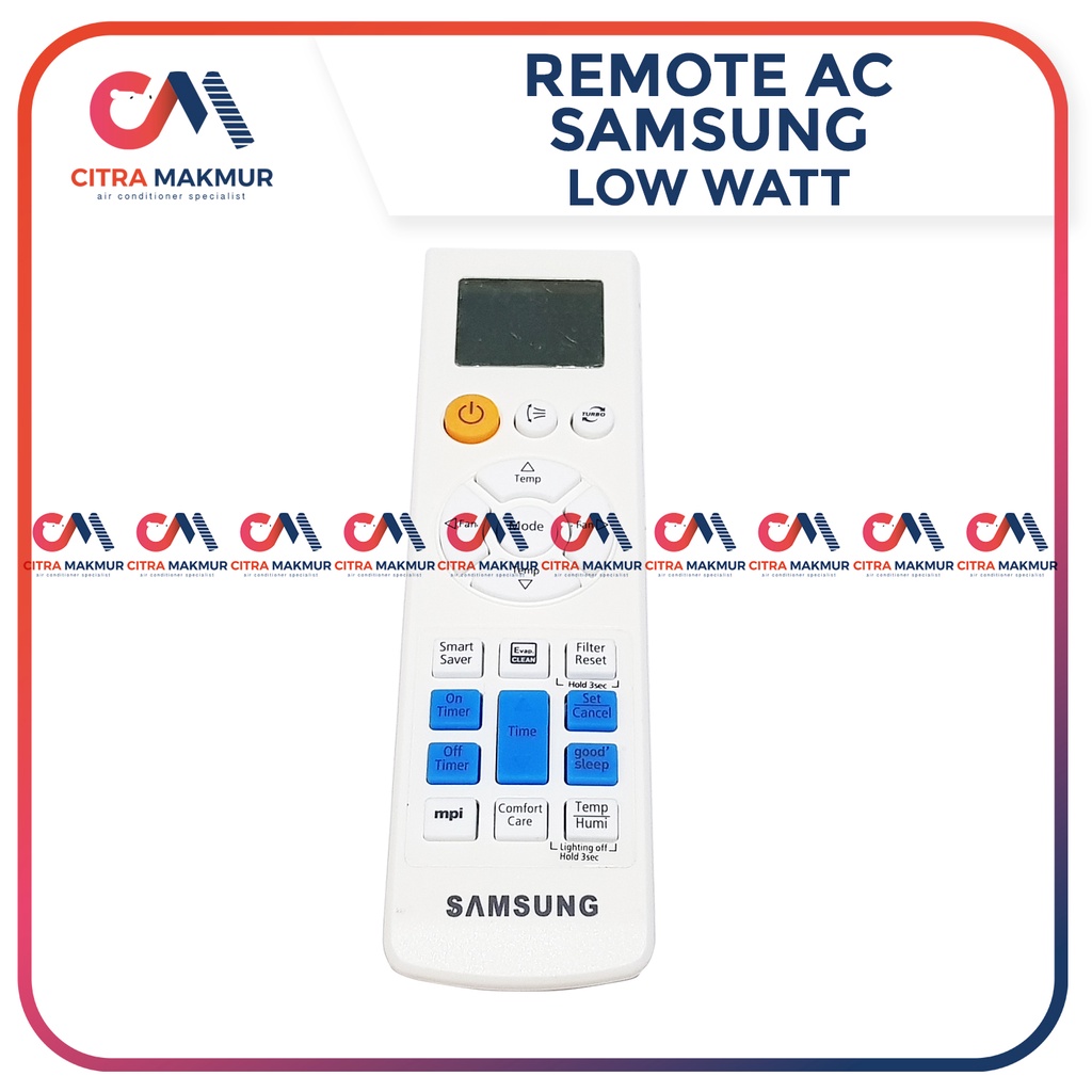 Remote AC Samsung Low watt Inverter LW ARC tipe original remot Biru plus Baterai 1 pk