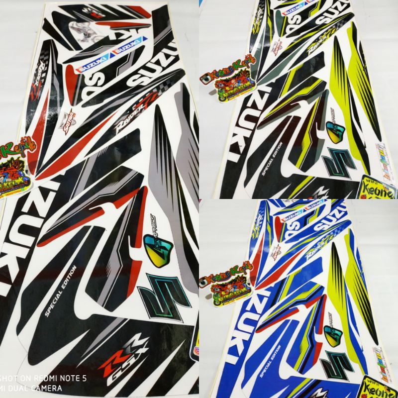 STRIPING STIKER LIS VARIASI MOTOR SUZUKI SATRIA FU BARONG MOTIF RAIDER RR GSX